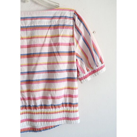 J.Crew Striped Short Sleeve Blouse - Size 00P - Picture 6 of 8